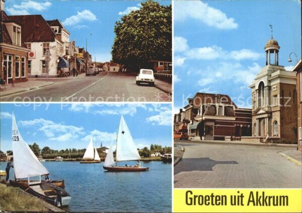 Akkrum Kirche Segelboot Strassenansicht