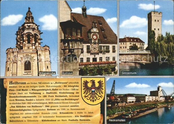 Heilbronn Neckar Kilianskirche Rathaus Götzentrum Neckar