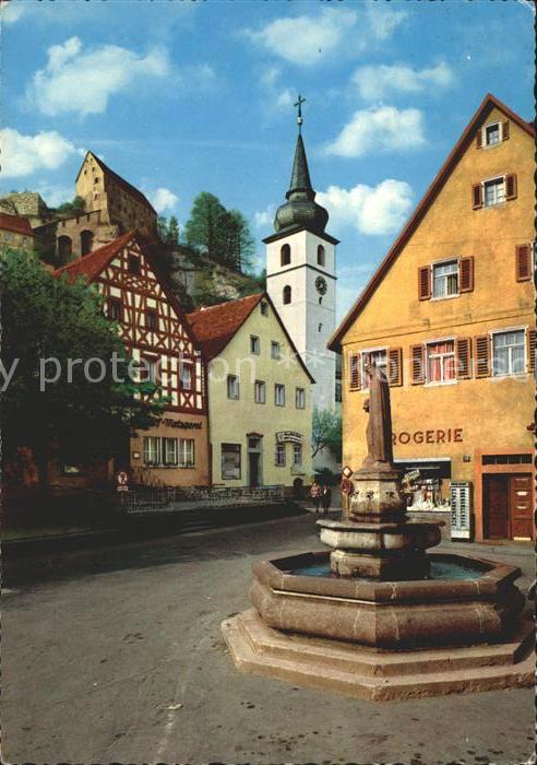 Pottenstein Oberfranken Drogerie Kirche Brunnen