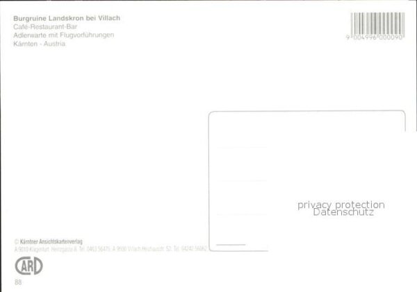 Villach Kaernten Burgruine Landskron Adlerwarte – Bild 2