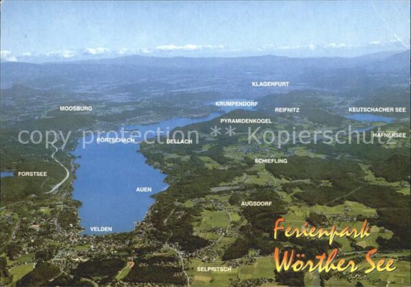 Velden Woerthersee Panoramakarte Auen Schiefling Selpritsc