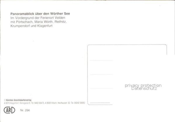 Velden Woerthersee Panoramakarte Auen Schiefling Selpritsc – Bild 2