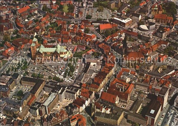 Muenster Westfalen Fliegeraufnahme Dom Lambertikirche Prin