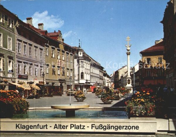 Klagenfurt Woerthersee Alter Platz Fussgängerzone