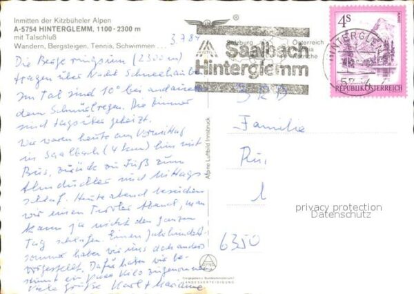 Hinterglemm Saalbach Talschluss Fliegeraufnahme – Bild 2