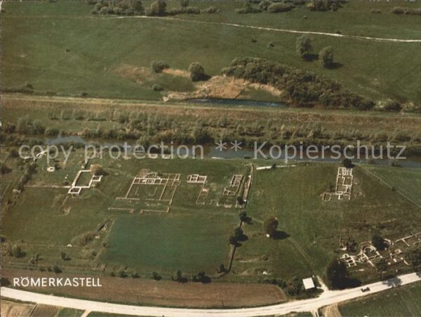 Eining Römerkastell Abusina Fliegeraufnahme
