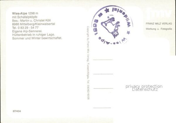 Mittelberg Kleinwalsertal Wies Alpe Schafalpköpfe – Bild 2