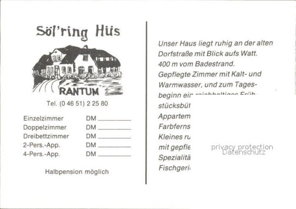 Rantum Sylt Gasthaus Söl ring Hüs – Bild 2