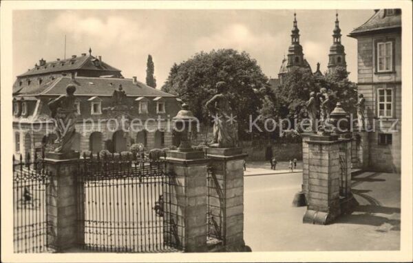 Fulda Blick vom Schlosshof auf Hauptwache und
