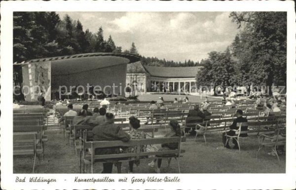 Bad Wildungen Konzertpavillon mit Georg Viktor Quelle