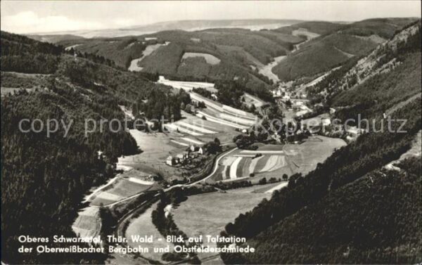 Oberweissbach Panorama Oberes Schwarzatal Talstation