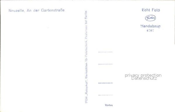 Neuzelle Partie an der Gartenstrasse Handabzug – Bild 2