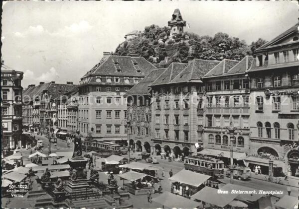 Graz Steiermark Hauptplatz Markt Schlossberg Uhrturm