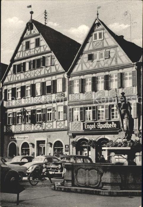 Bad Mergentheim Marktplatz Hotel Straussen Milchlingsbr