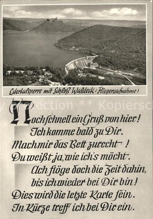 Edersee Edertalsperre Sperrmauer Schloss Waldec