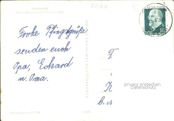 Greifswald Mecklenburg Vorpommern Ernst Moritz Arndt Universität – Bild 2