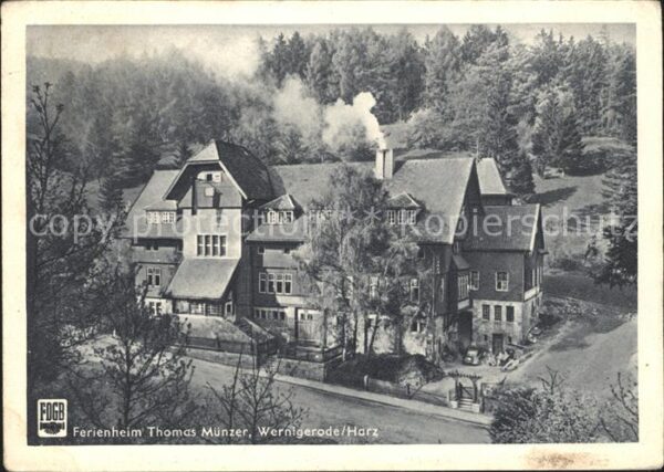 Wernigerode Harz Ferienheim Thomas Münzer Kupfertiefdruc