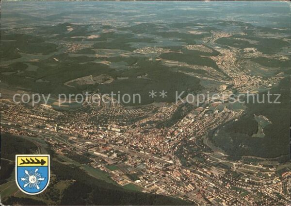 Albstadt Wuerttemberg Schwäbische Alb Fliegeraufnahme Wappen