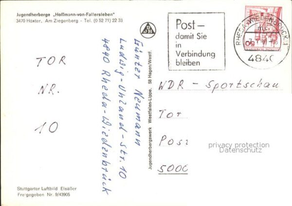 Hoexter Weser Jugendherberge Hoffmann von Fallerslebe – Bild 2