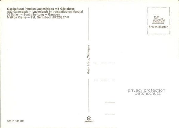 Lautenbach Gernsbach Teufelsmühle Lautenfelsen Schloss Ebers – Bild 2
