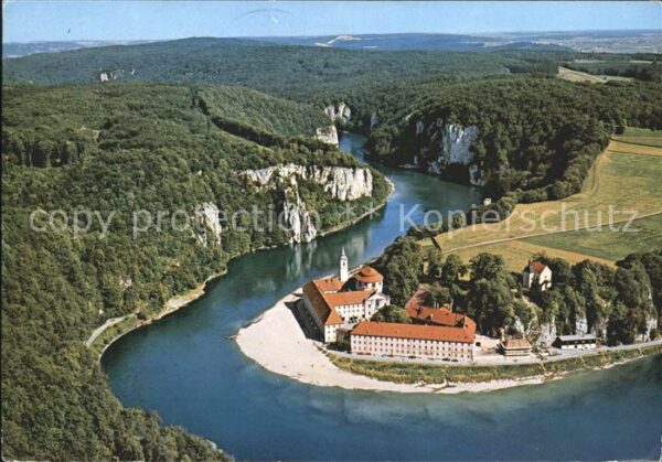 Weltenburg Kelheim Kloster Donau Fliegeraufnahme