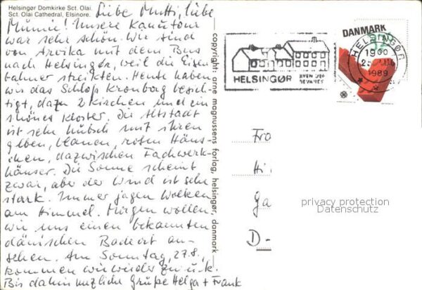 Helsingor Elsinore Domkirke Kirche Fliegeraufnahme – Bild 2