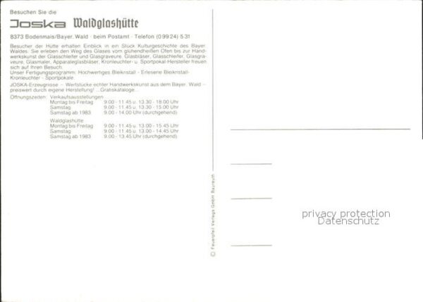 Bodenmais Joska Waldglashütte Glaskunstwerkstätte – Bild 2