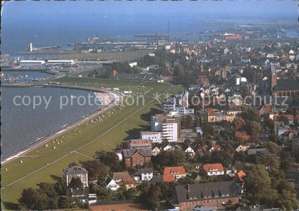 Cuxhaven Nordseebad Grimmershörnbucht Fliegeraufnahme