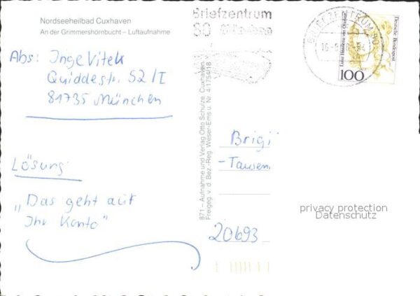 Cuxhaven Nordseebad Grimmershörnbucht Fliegeraufnahme – Bild 2