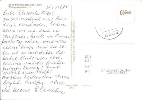 Weingarten Wuerttemberg Benediktinerabtei 11. Jhdt. – Bild 2