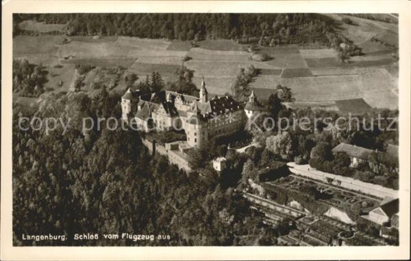 Langenburg Wuerttemberg Schloss Fliegeraufnahme