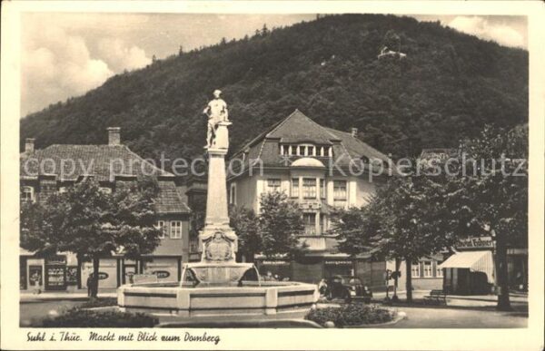 Suhl Thueringer Wald Markt mit Domberg