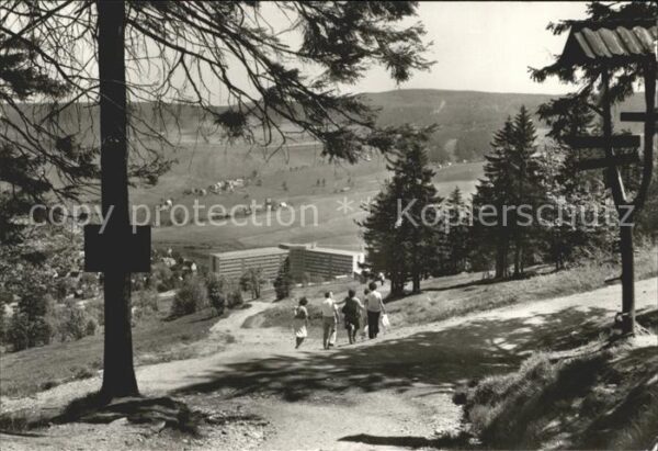Oberwiesenthal Erzgebirge Blick vom Eckbauer auf Erholungsheim Fi
