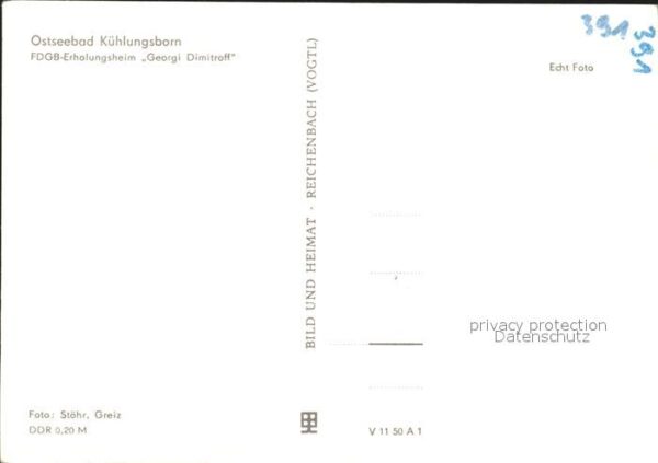 Kuehlungsborn Ostseebad FDGB Erholungsheim Georgi Dimitroff – Bild 2