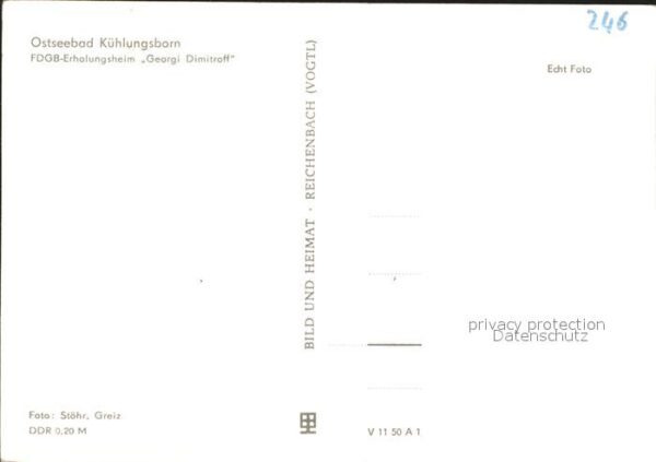 Kuehlungsborn Ostseebad FDGB Erholungsheim Georgi Dimitroff – Bild 2