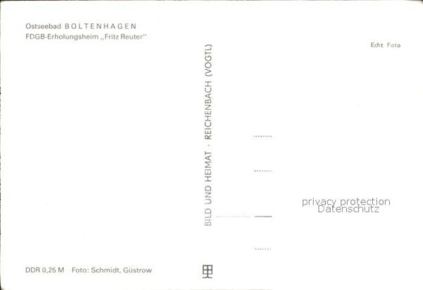 Boltenhagen Ostseebad FDGB Erholungsheim Fritz Reuter – Bild 2