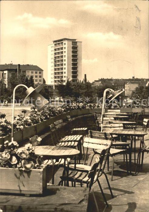 Karl-Marx-Stadt Hochhaus Klosterstrasse Terrasse