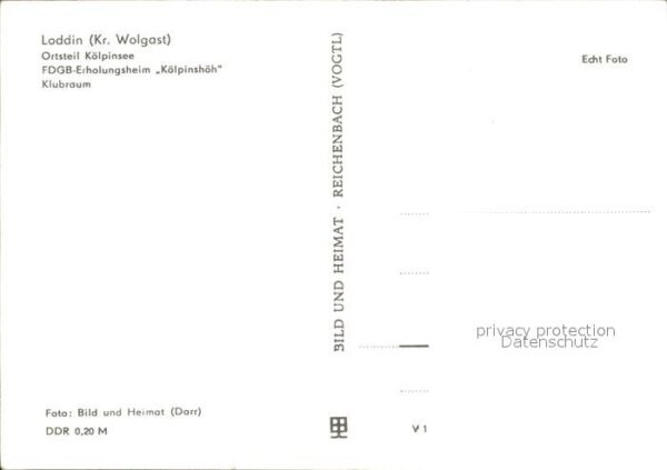 Loddin Erholungsheim Kölpinshöh Klubraum – Bild 2