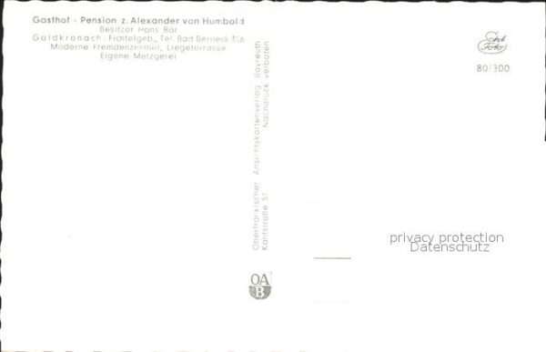 Goldkronach Gasthof Pension Alexander von Humbold S – Bild 2