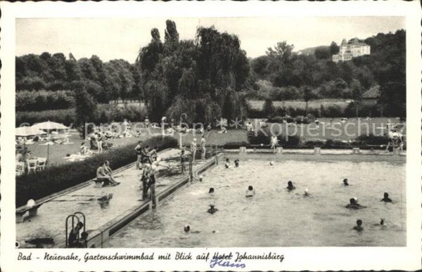 Bad Neuenahr-Ahrweiler Gartenschwimmbad mit Blick auf Hotel Jo