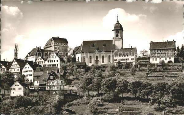 Altensteig Schwarzwald Ortsansicht mit Kirche Schwarzwald