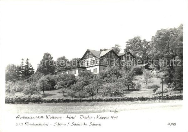 Krippen Bad Schandau Ausflugsgaststätte Wolfsberg Hotel