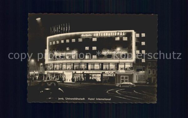 Jena Hotel International bei Nacht Universit