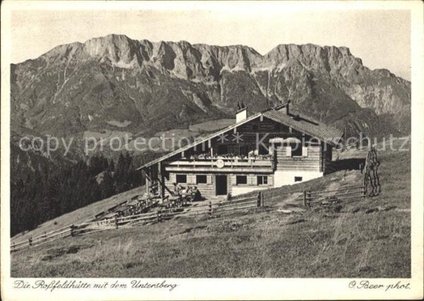 Berchtesgaden Rossfeldhütte mit dem Untersberg Berghü