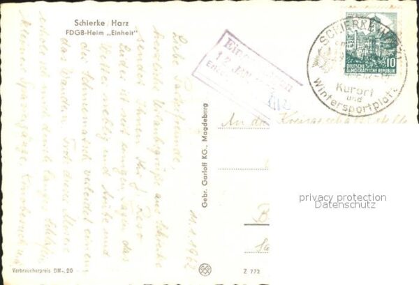 Schierke Harz FDGB Heim Einheit – Bild 2