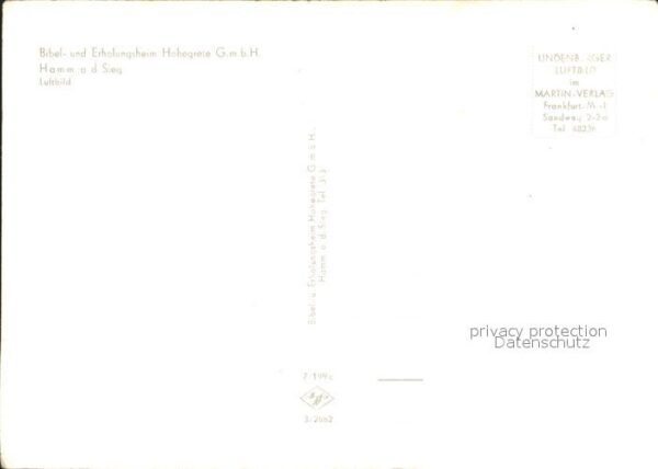 Hamm Sieg Bibel und Erholungsheim Hohegrete Flieg – Bild 2