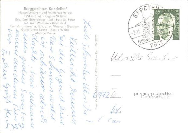 Waldkirch Breisgau Berggasthaus Kandelhof Höhenluftkurort – Bild 2
