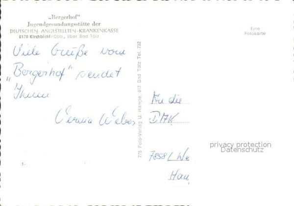 Kirchbichl Bad Toelz Bergerhof Jugendgesundungsstätte der DA – Bild 2