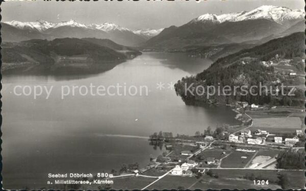 Millstaettersee Seebad Döbriach Fliegeraufnahme