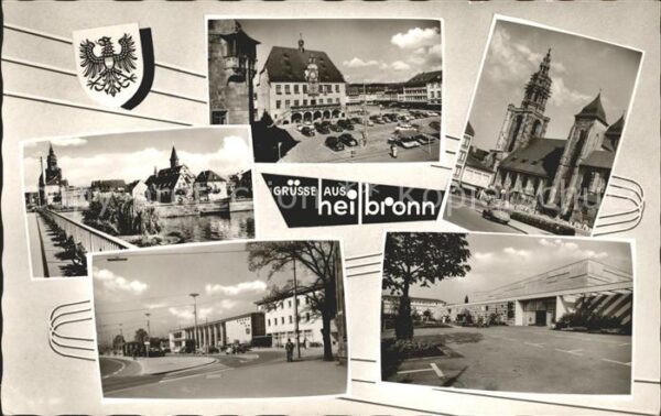 Heilbronn Neckar Rathaus Kilianskirche Neckar Bahnhof